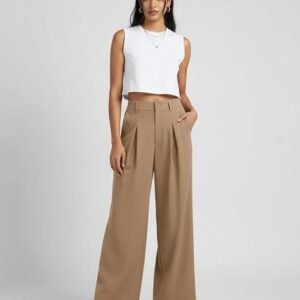 Nermosa High-Waist Korean Trousers with Wide Baggy Fit | Trendy GenZ Streetwear Pants